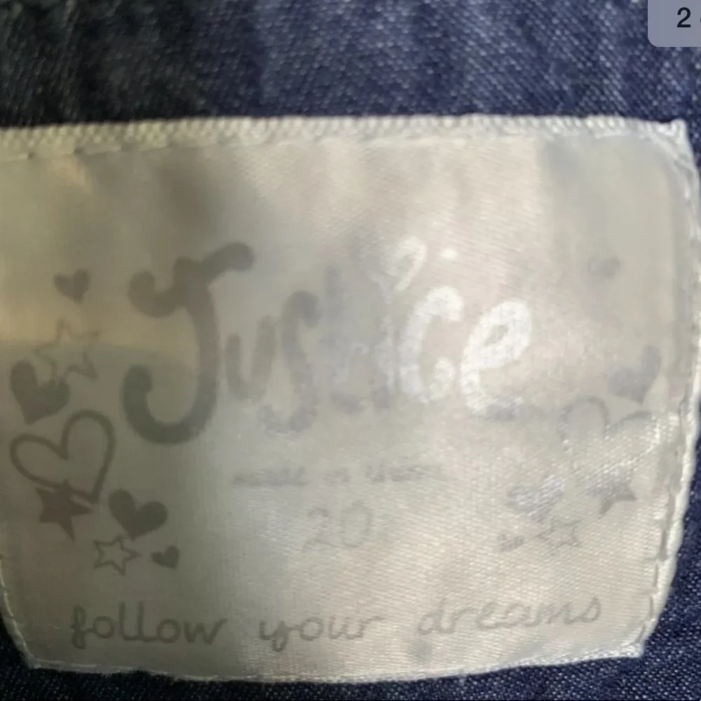 Justice Girls Denim Shirt Size 20 Chambray Bling